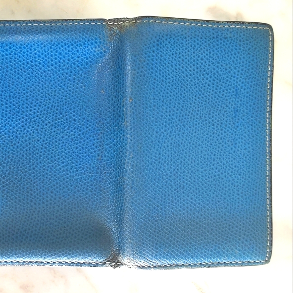 Valextra Onda Card Case In Cobalt Blue - Picture 7 of 13
